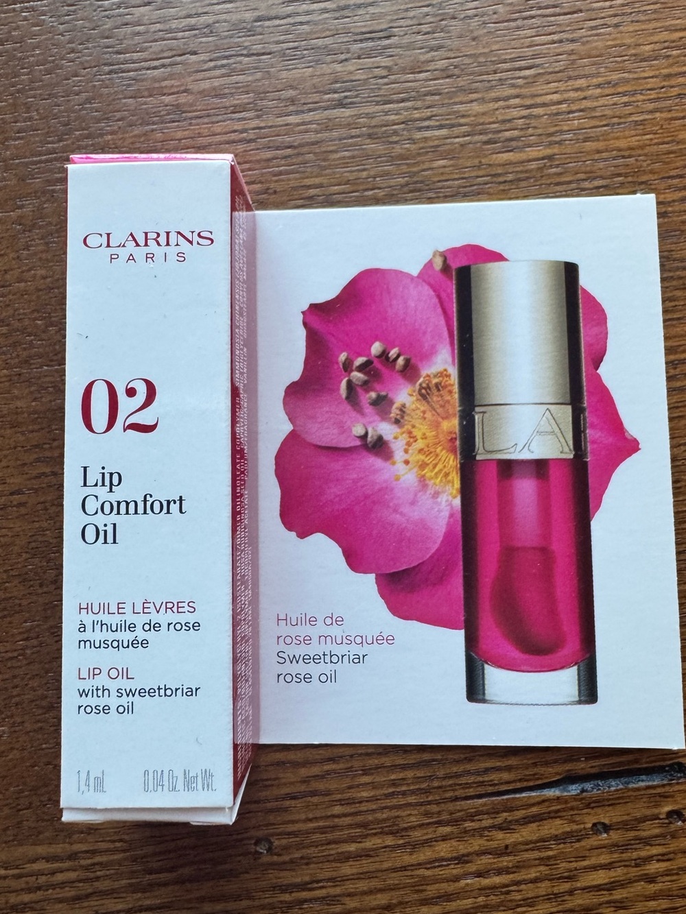 Clarins Lip Comfort Oil 02 - Raspberry-Travel size